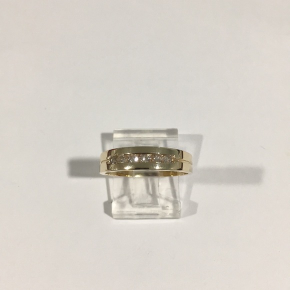 14k Yellow Gold Diamond ๐ Wedding ๐ฐ Band 0.25ct - Picture 4 of 7